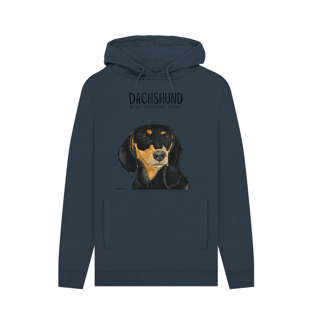 Navy Printed Hoody