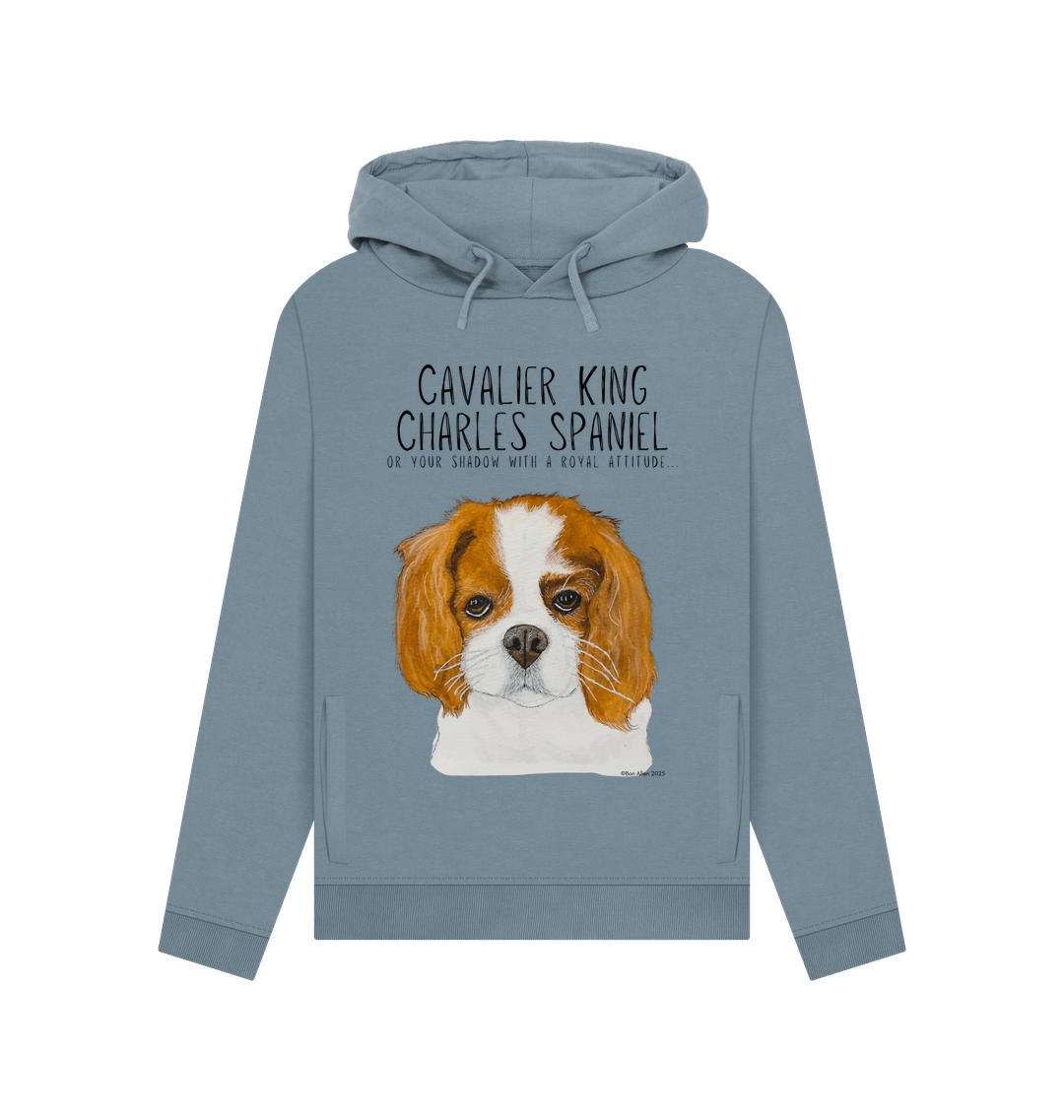 Stone Blue Printed Hoody