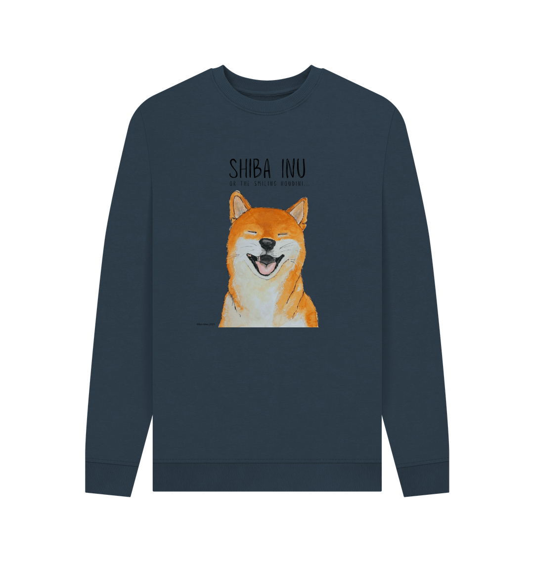 Navy Blue Printed Sweater