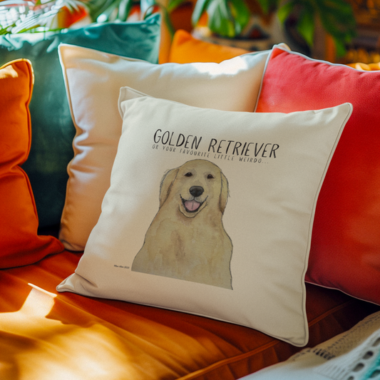 Paws & Personality: Woven Linen Dog Breed Cushion Cover