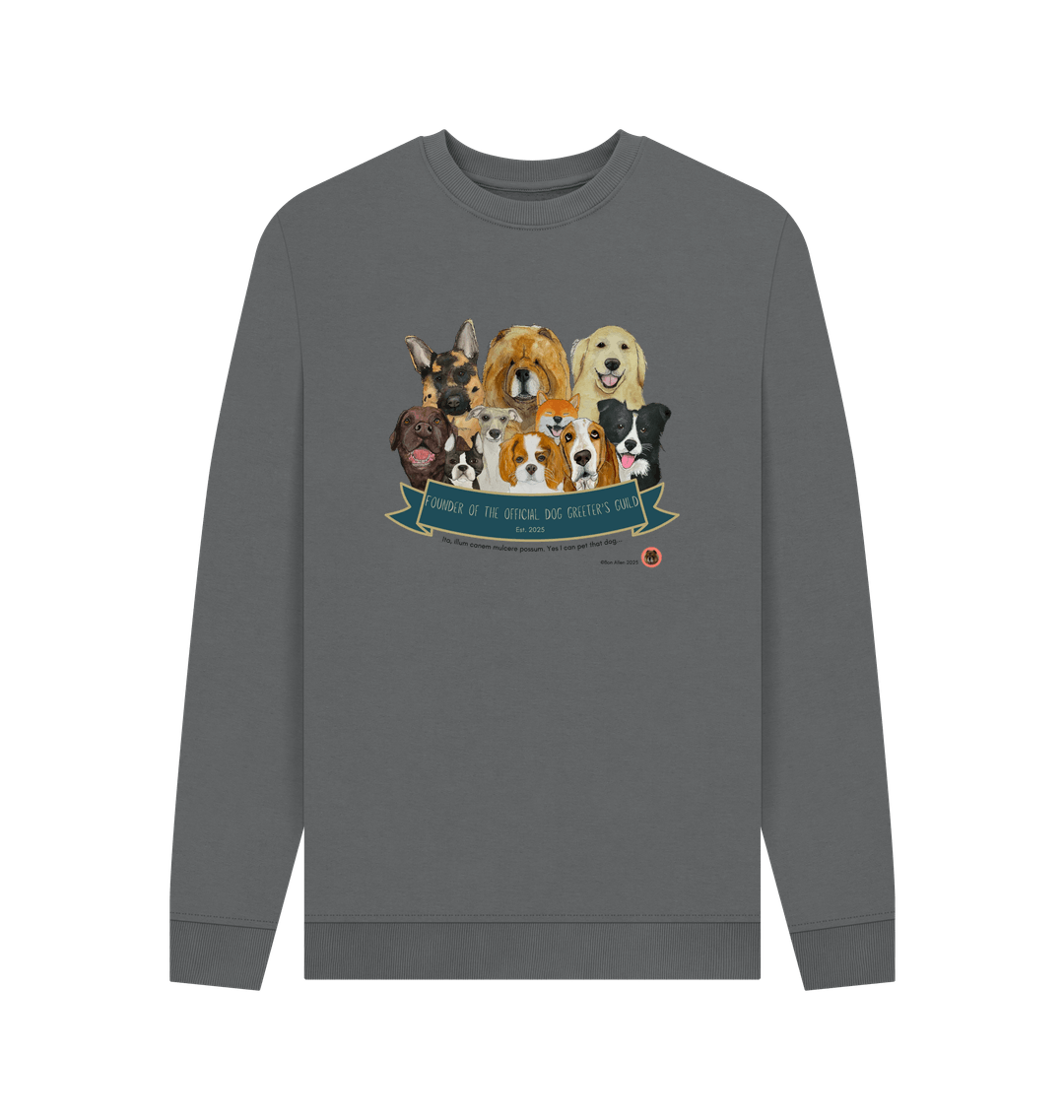 Slate Grey Printed Sweater Front