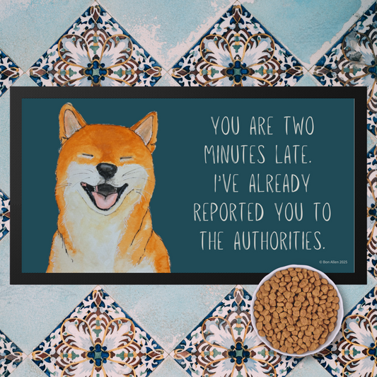 Paws & Chow: Custom Dog Breed Pet Bowl Mat – Hilarious Slogan to Match Your Pup’s Personality!
