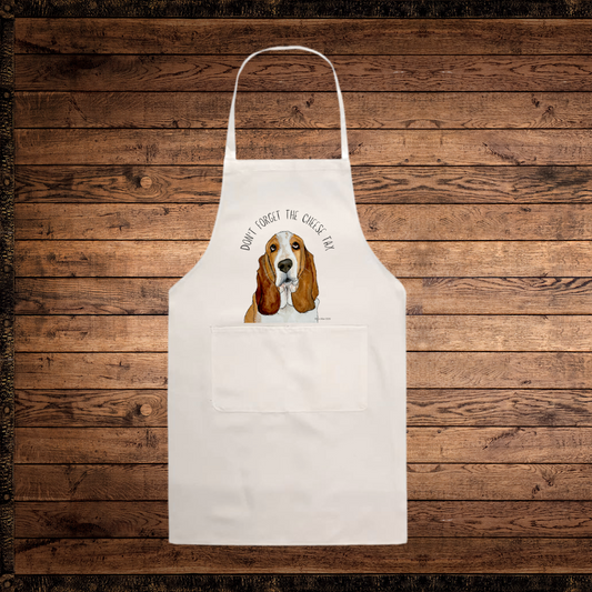 Basset Hound Apron – Official Cheese Tax Collector!