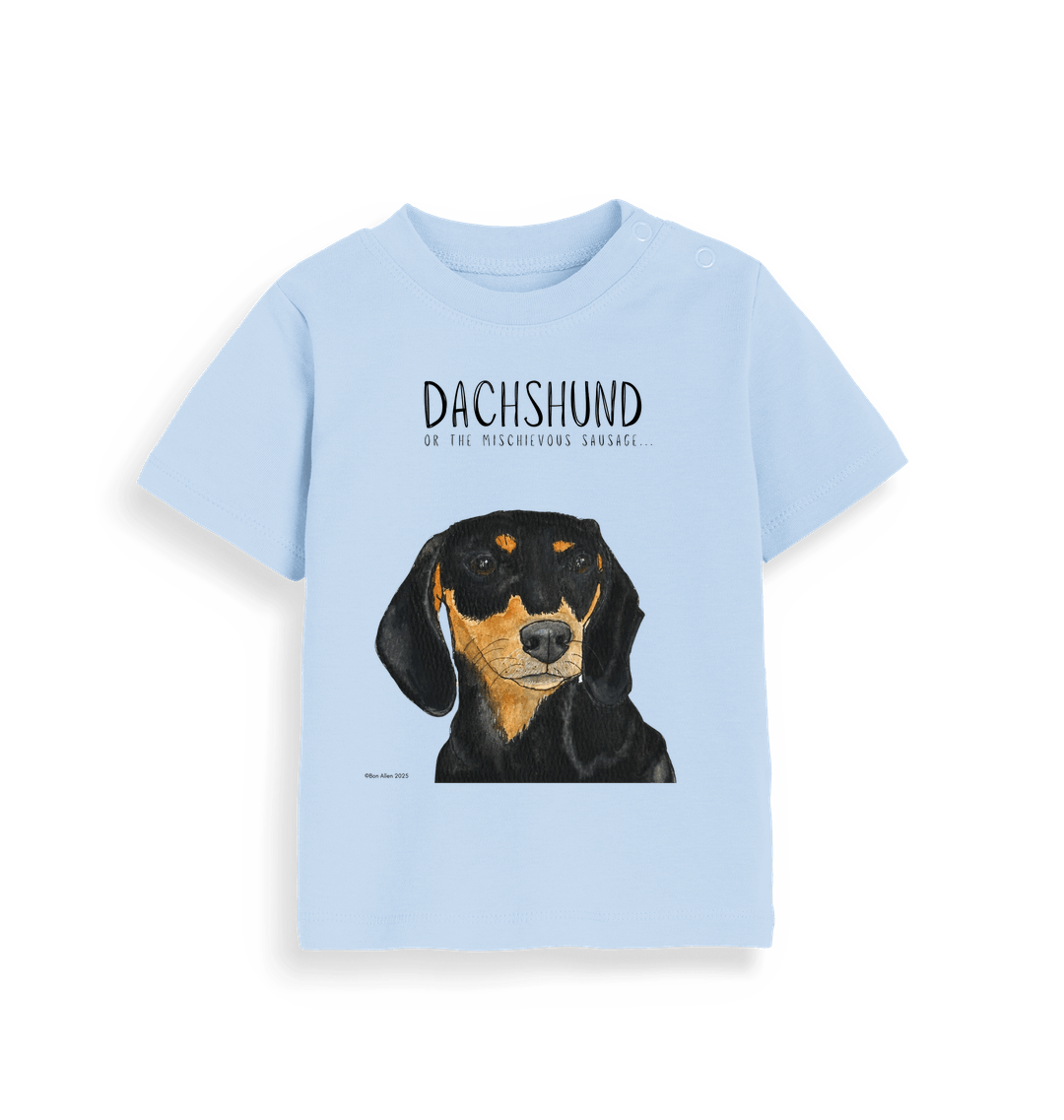 Dusty Blue Printed Kids T-Shirt