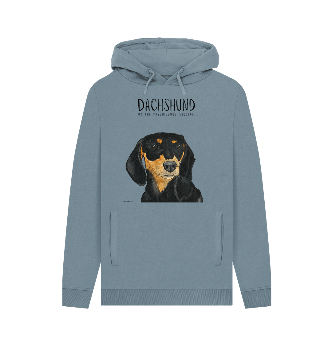 Stone Blue Printed Hoody