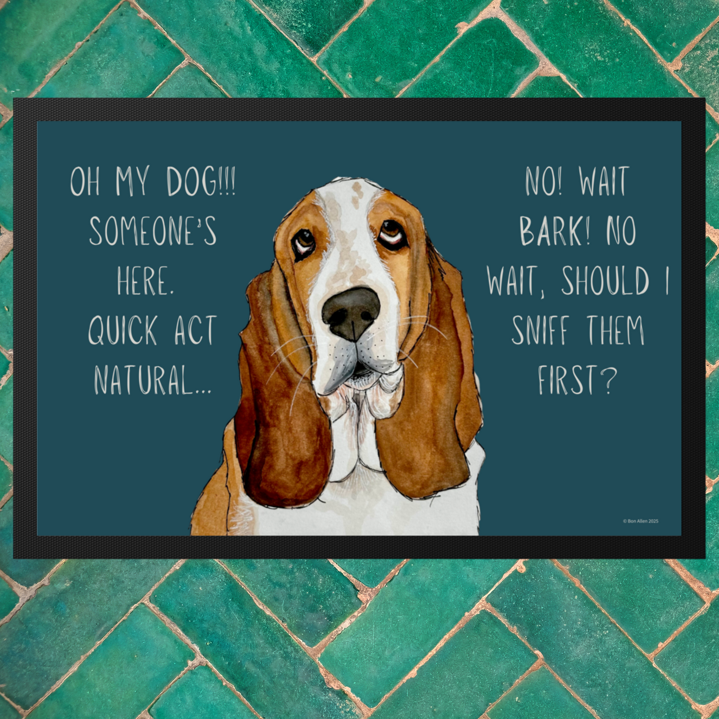 Basset Hound Door Mat – The Ultimate Welcome Committee!