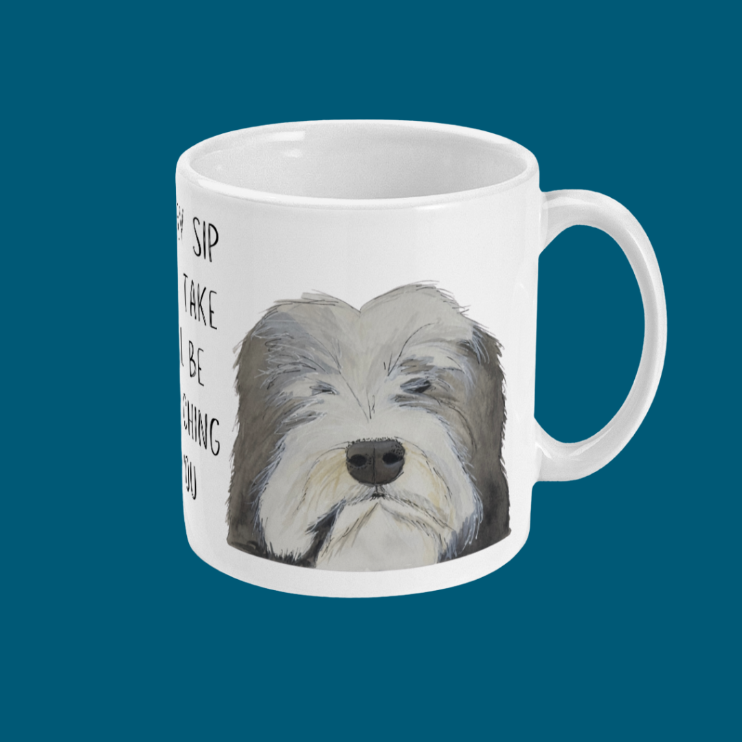 Sip Surveillance – Bearded Collie Mug of Judgment