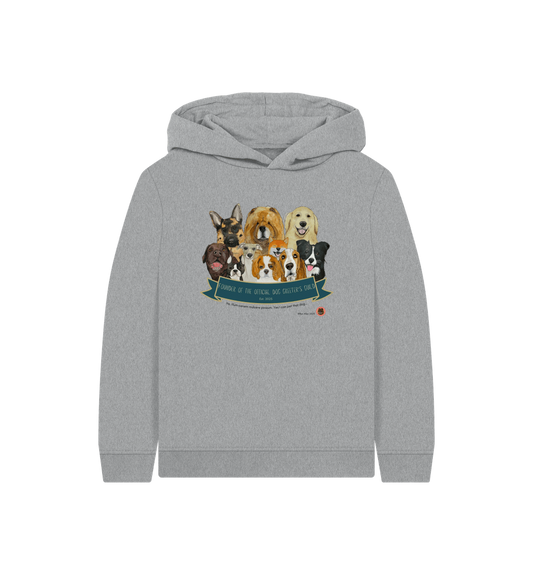 Athletic Grey Printed Kids Hoodie Front