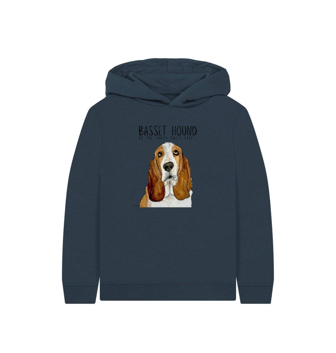 Navy Blue Printed Kids Hoodie
