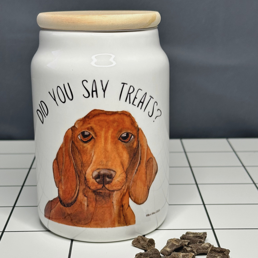 Handmade Dachshund Treat Jar – Because Snacks Deserve Style!