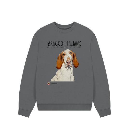 Slate Grey Printed Sweater Front
