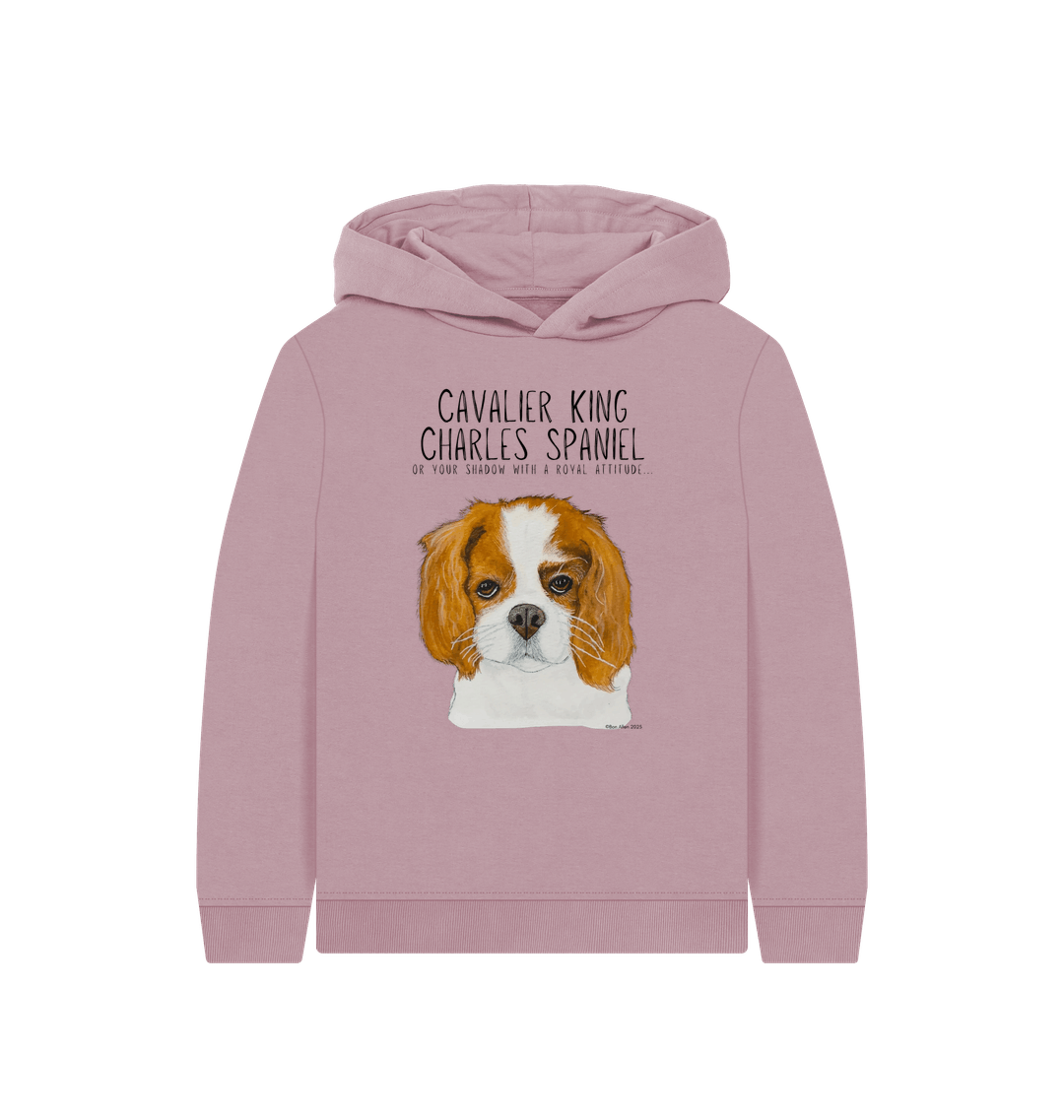 Mauve Printed Kids Hoodie