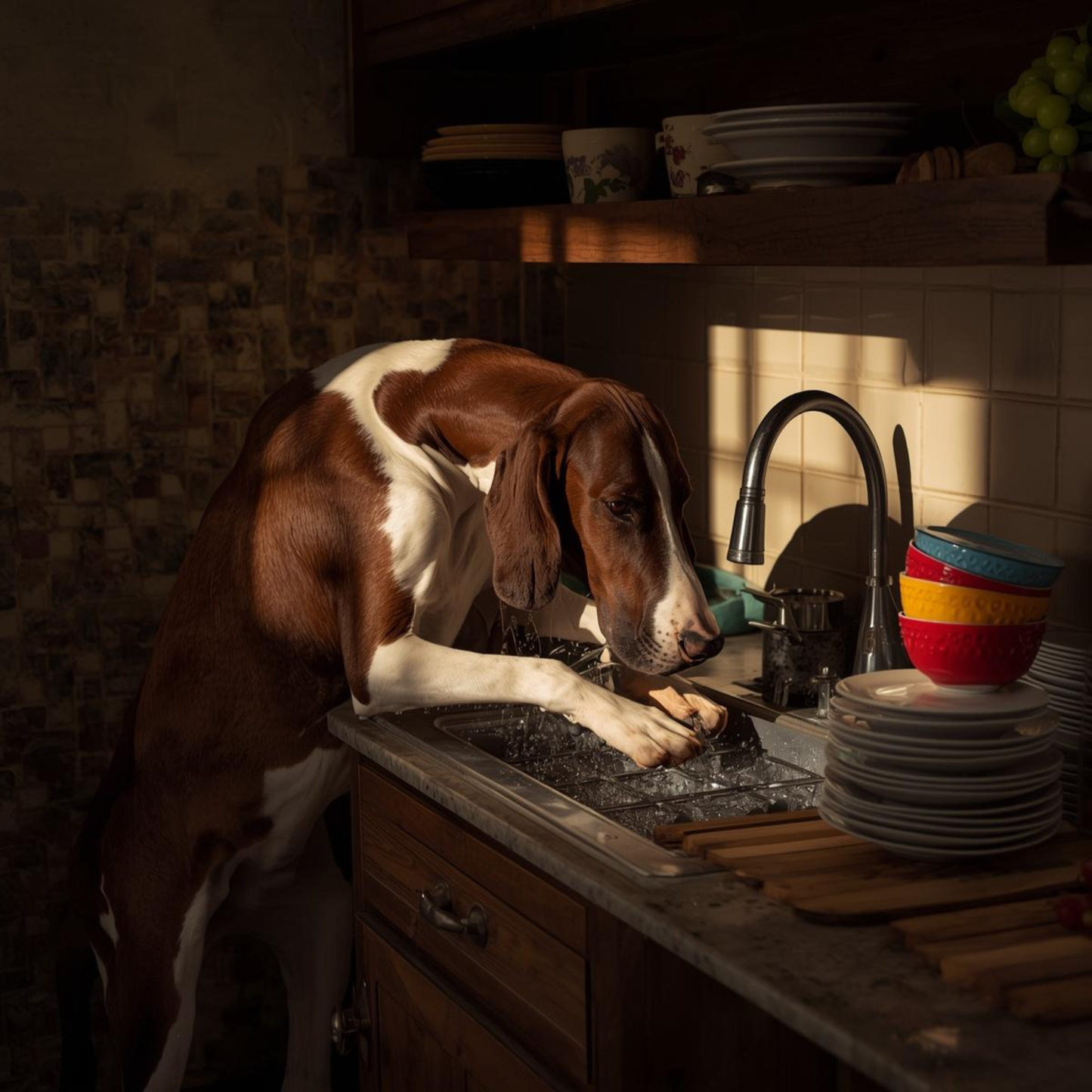 Bracco Italiano Tea Towel
