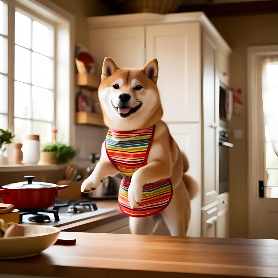 Shiba Inu Apron – For Cooks Under Canine Surveillance