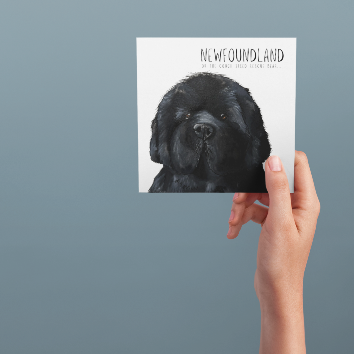 Couch-Sized Rescue Bear Greeting Card – Hilarious Newfoundland Humor Card