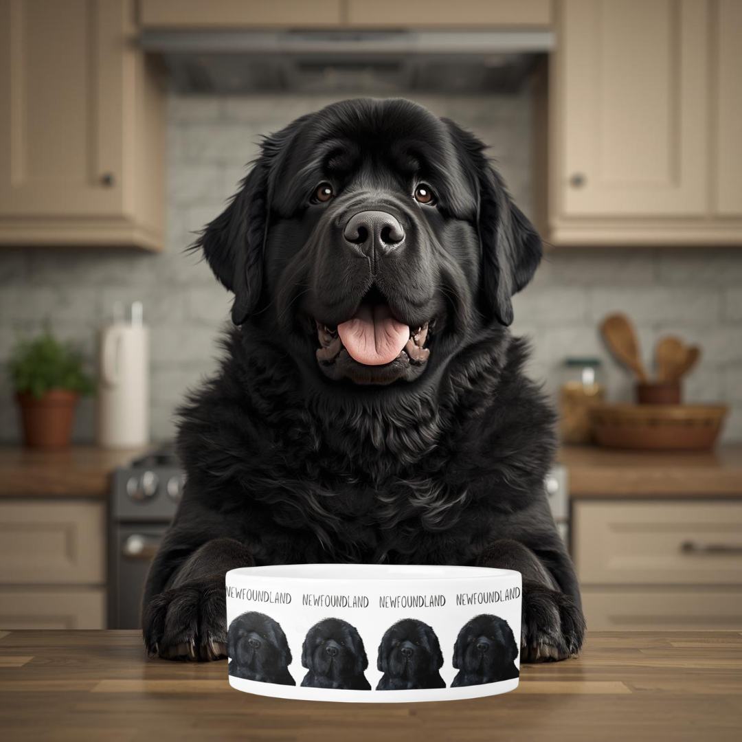Handmade Newfoundland Dog Bowl – Couch-Sized Rescue Bear Feeding Dish