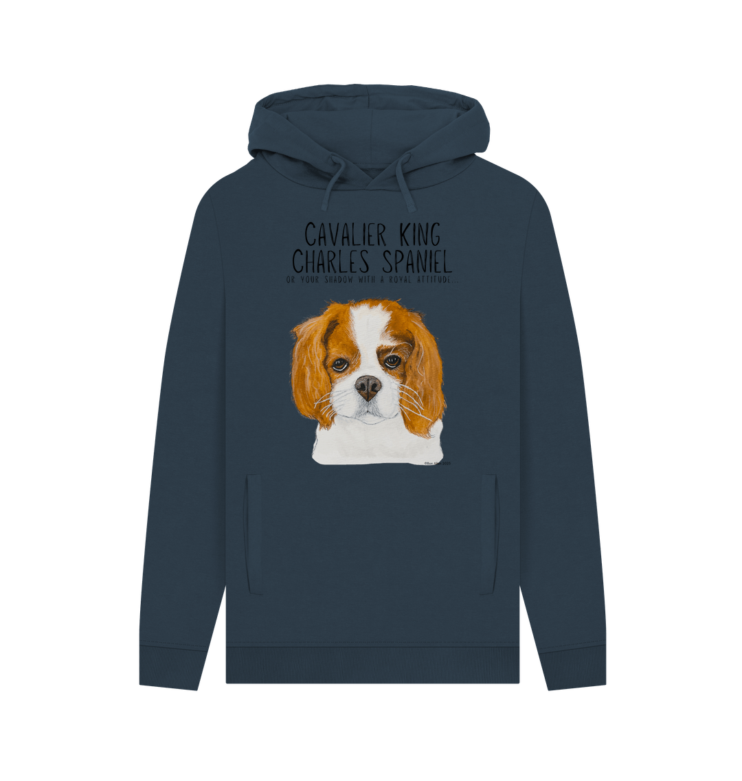 Navy Printed Hoody