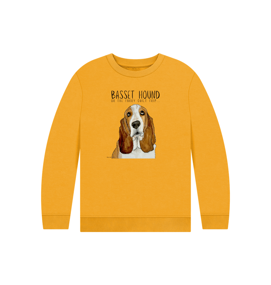 Mustard Printed Kids Jumper