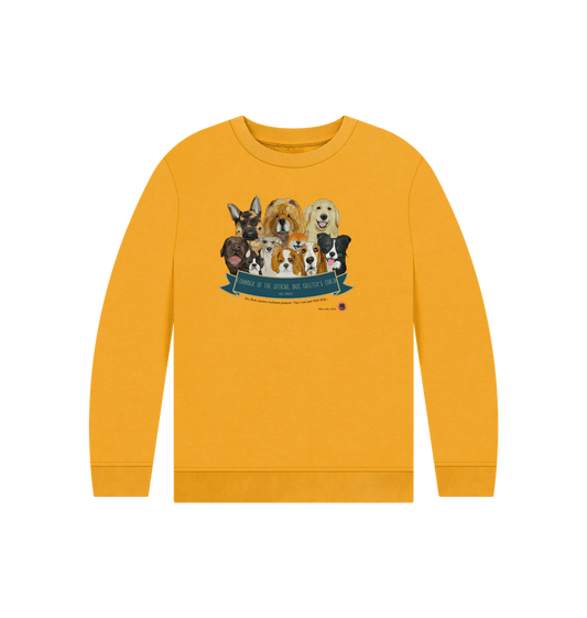 Mustard Printed Kids Jumper Front