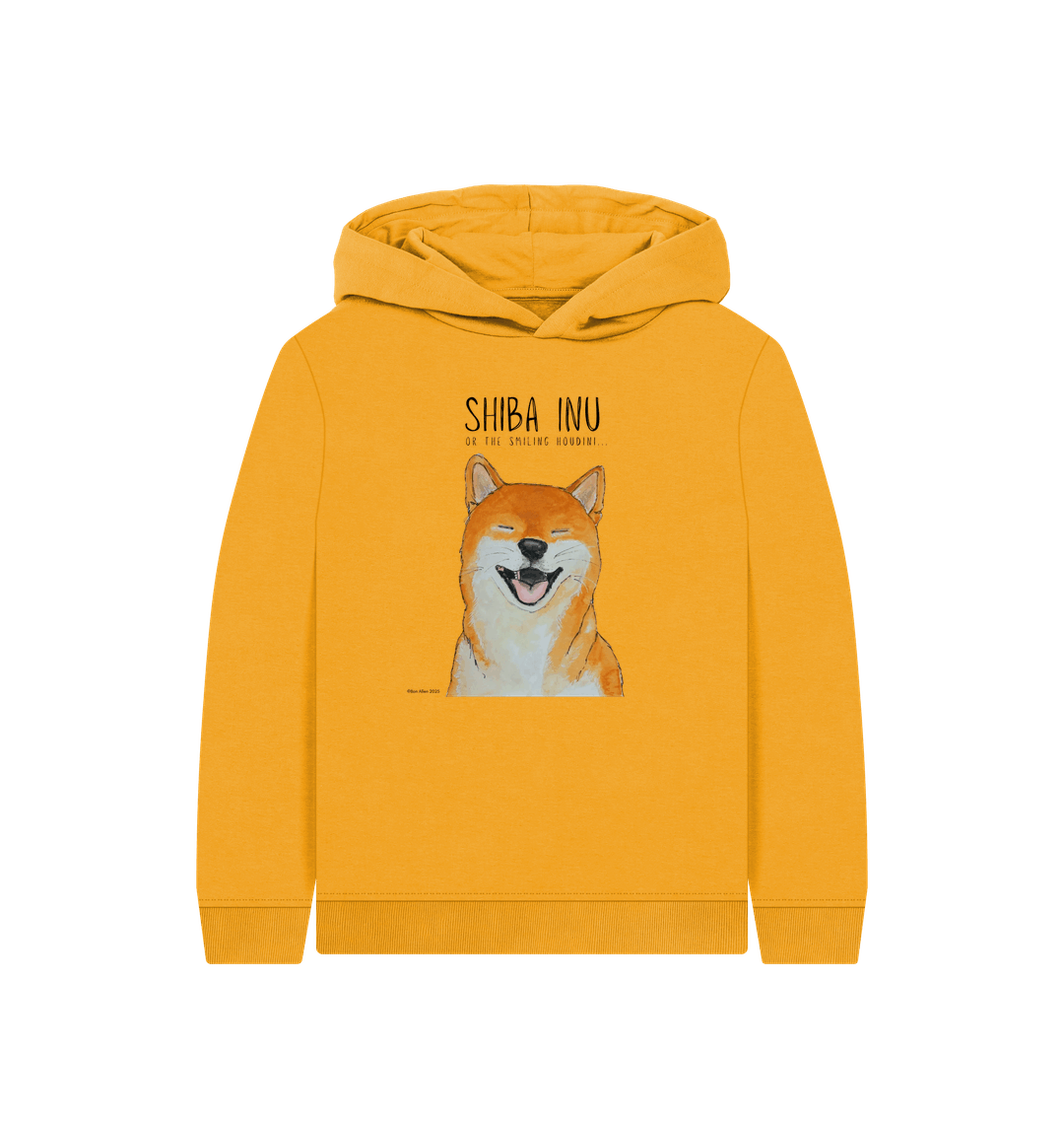 Mustard Printed Kids Hoodie