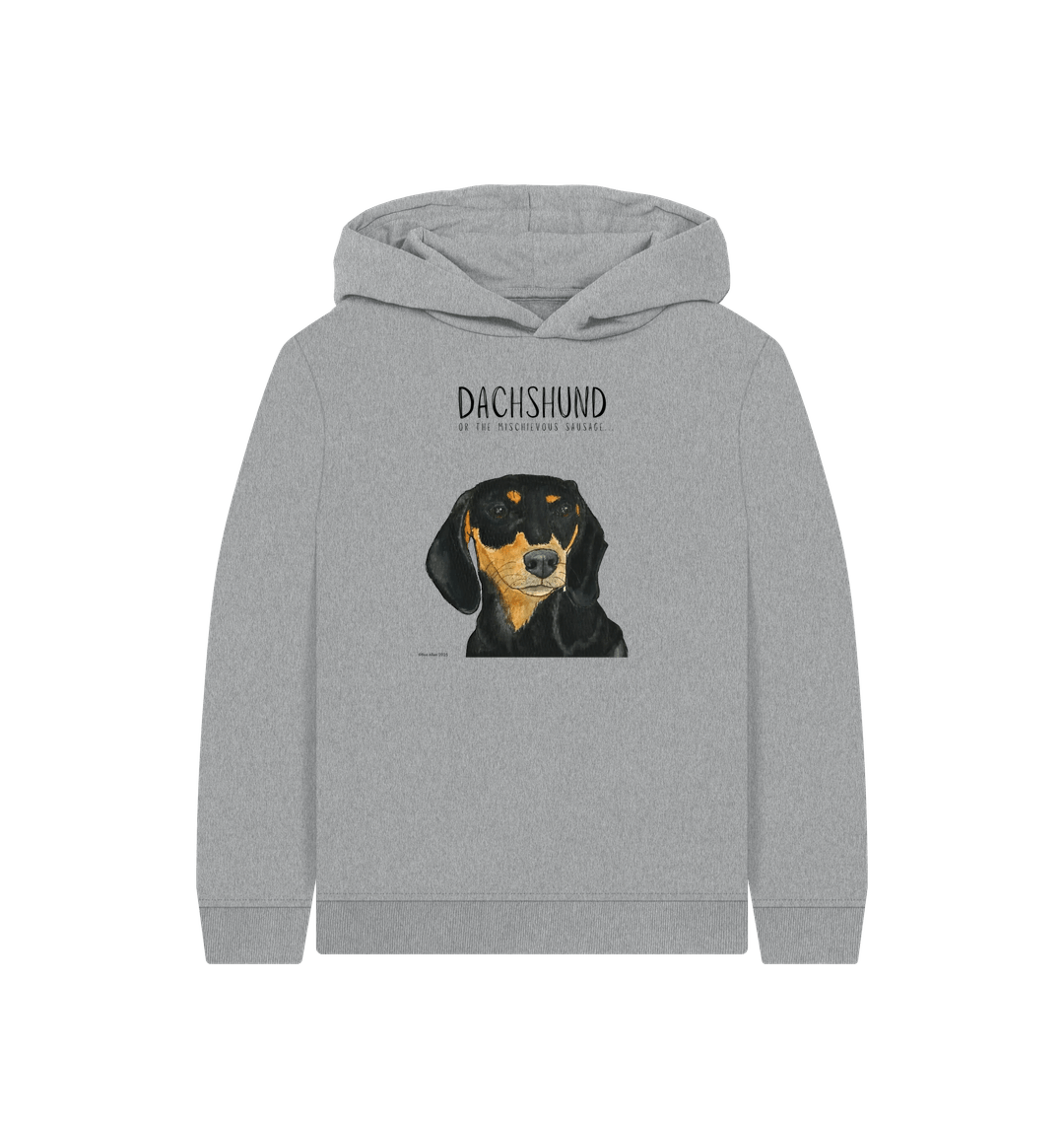Athletic Grey Printed Kids Hoodie