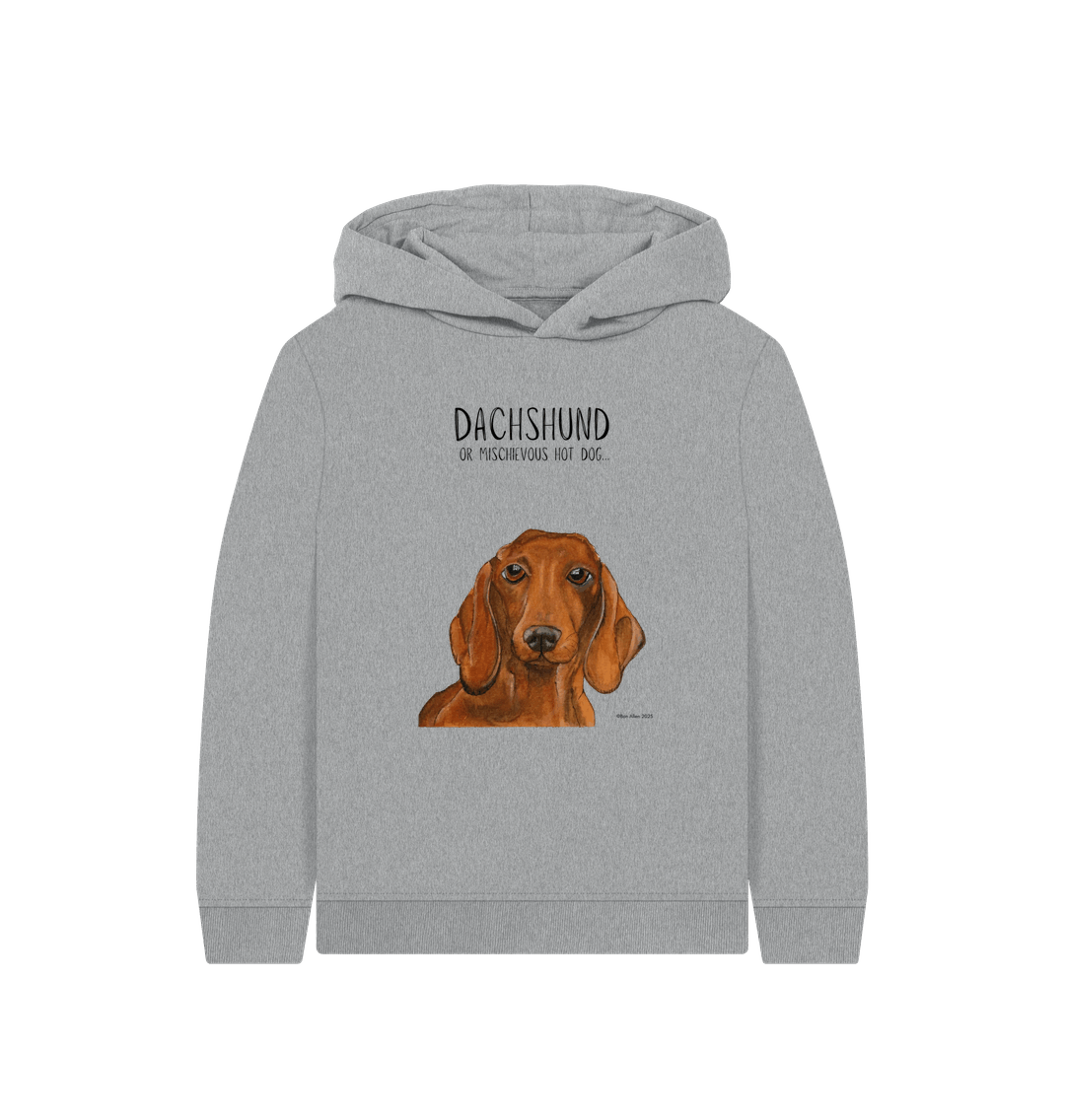 Athletic Grey Printed Kids Hoodie
