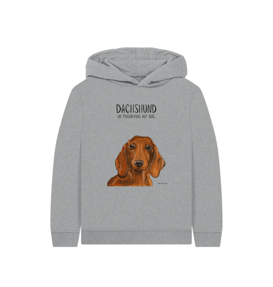 Athletic Grey Printed Kids Hoodie