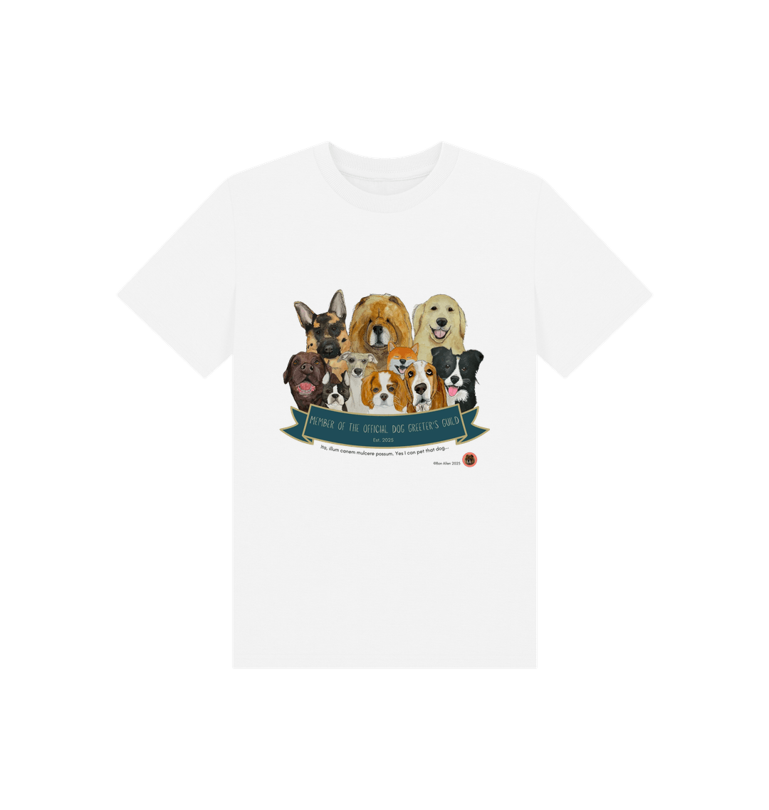 White Printed Kids T-Shirt Front