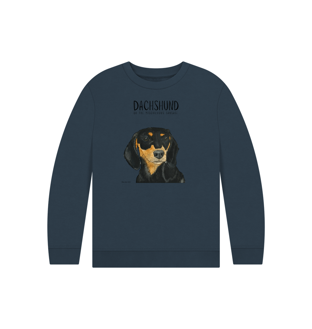 Navy Blue Printed Kids Jumper