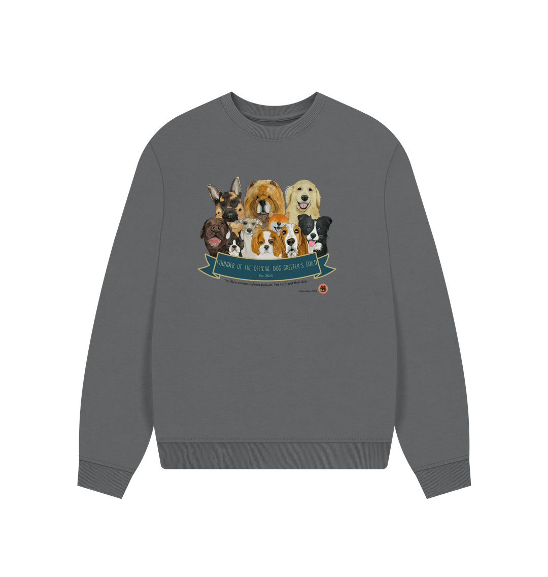 Slate Grey Printed Sweater Front