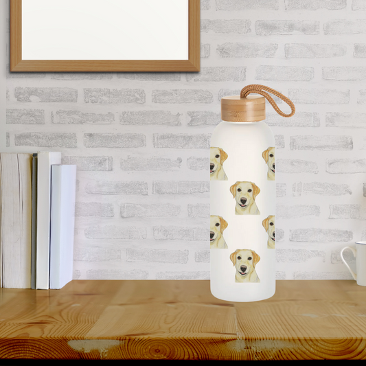 Luxury Frosted Glass Dog Breed Water Bottle