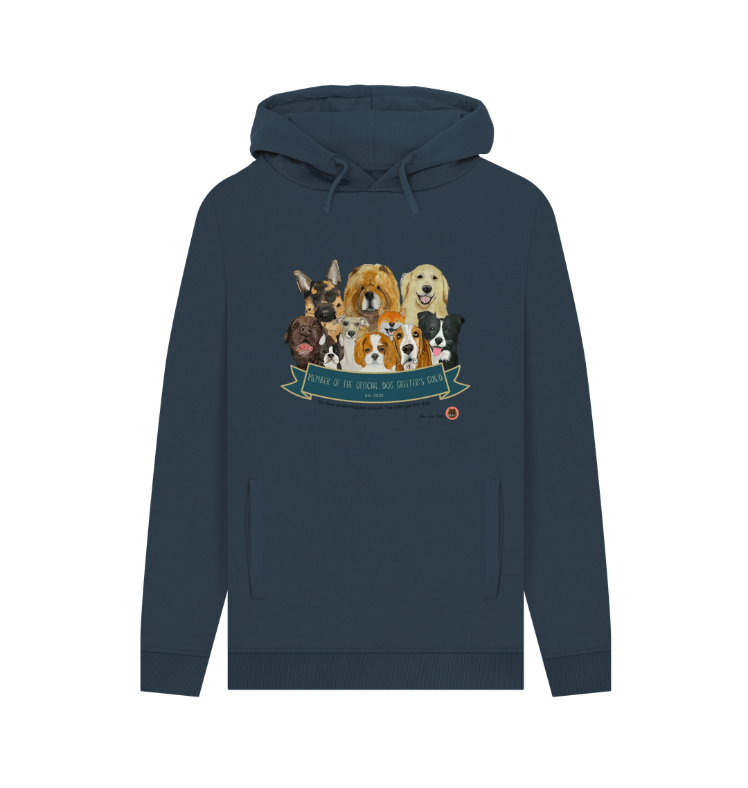 Navy Printed Hoody Front