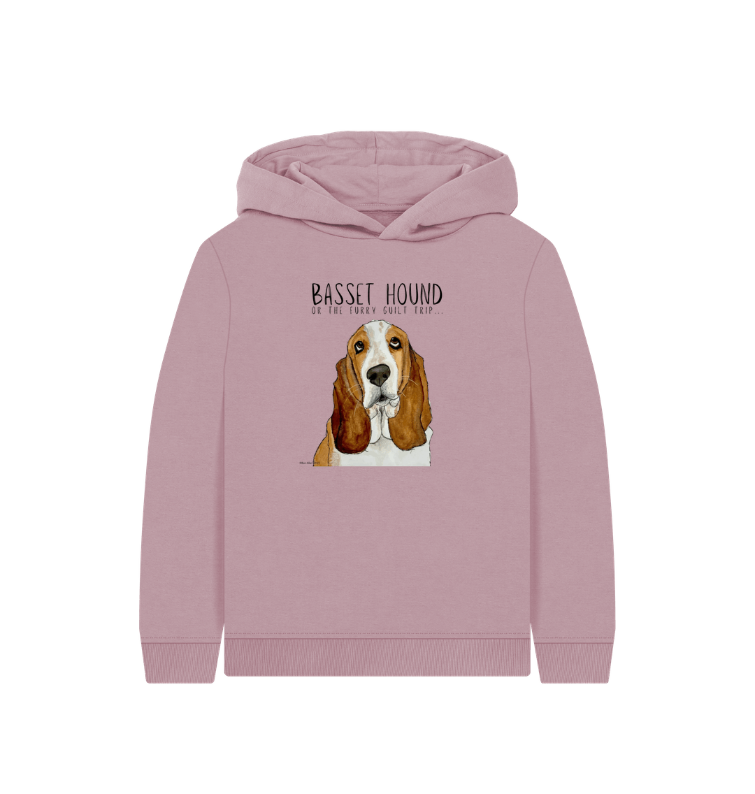 Mauve Printed Kids Hoodie