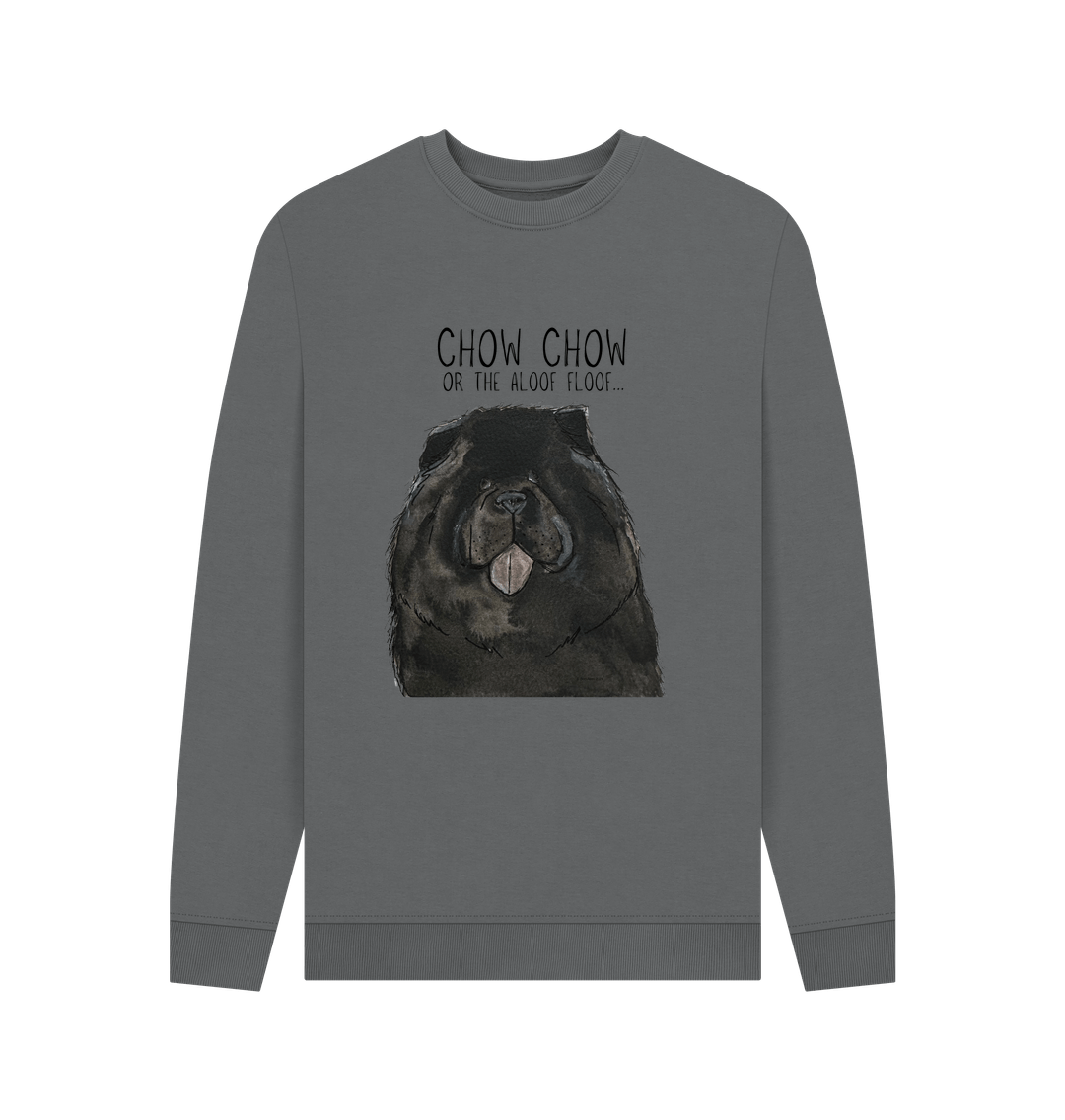 Slate Grey Printed Sweater Front