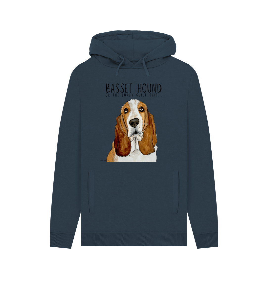 Navy Printed Hoody