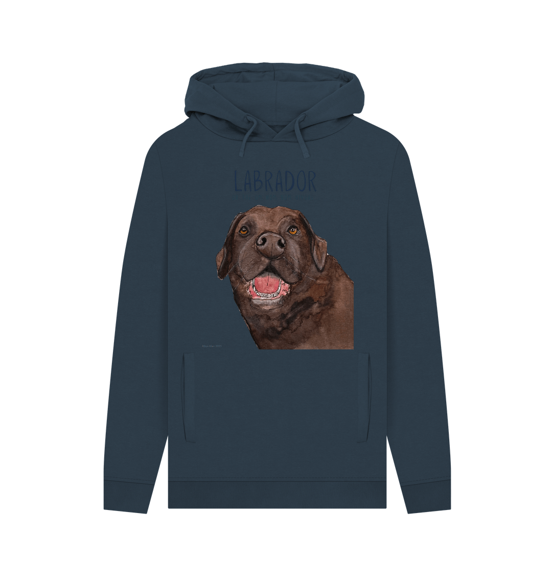 Navy Printed Hoody