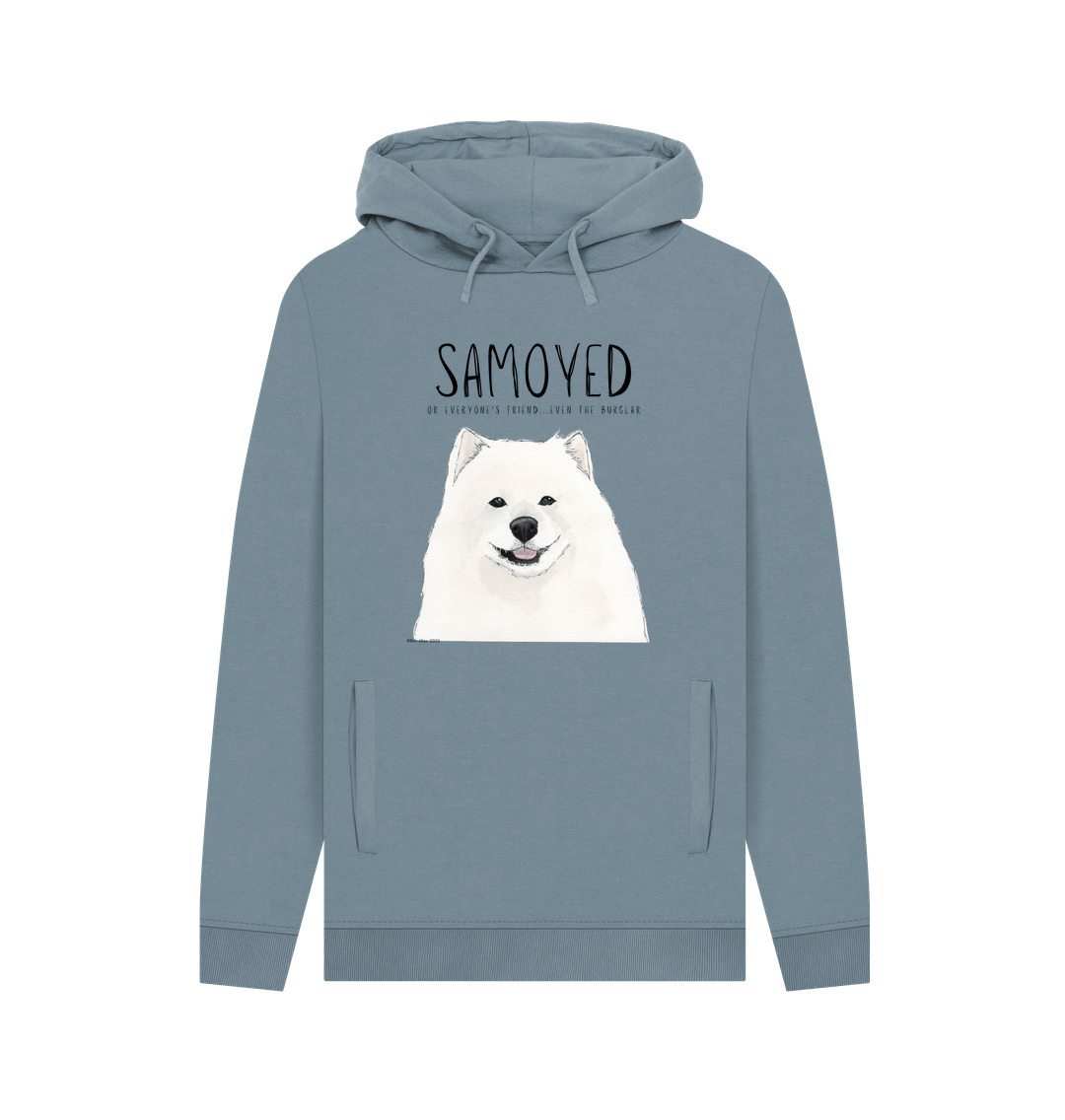 Stone Blue Printed Hoody