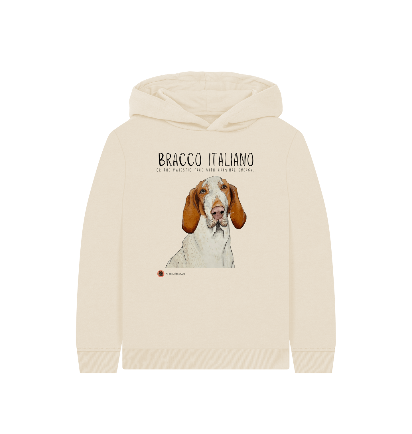 Oat Printed Kids Hoodie Front