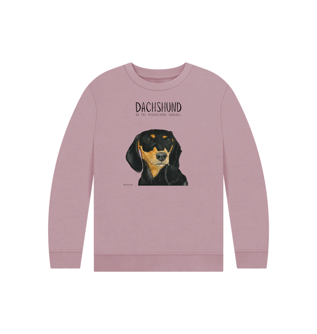 Mauve Printed Kids Jumper