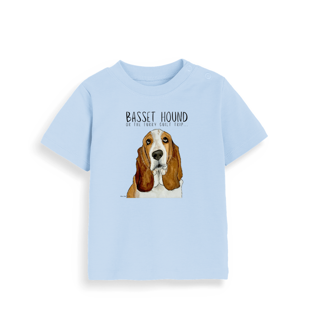 Dusty Blue Printed Kids T-Shirt