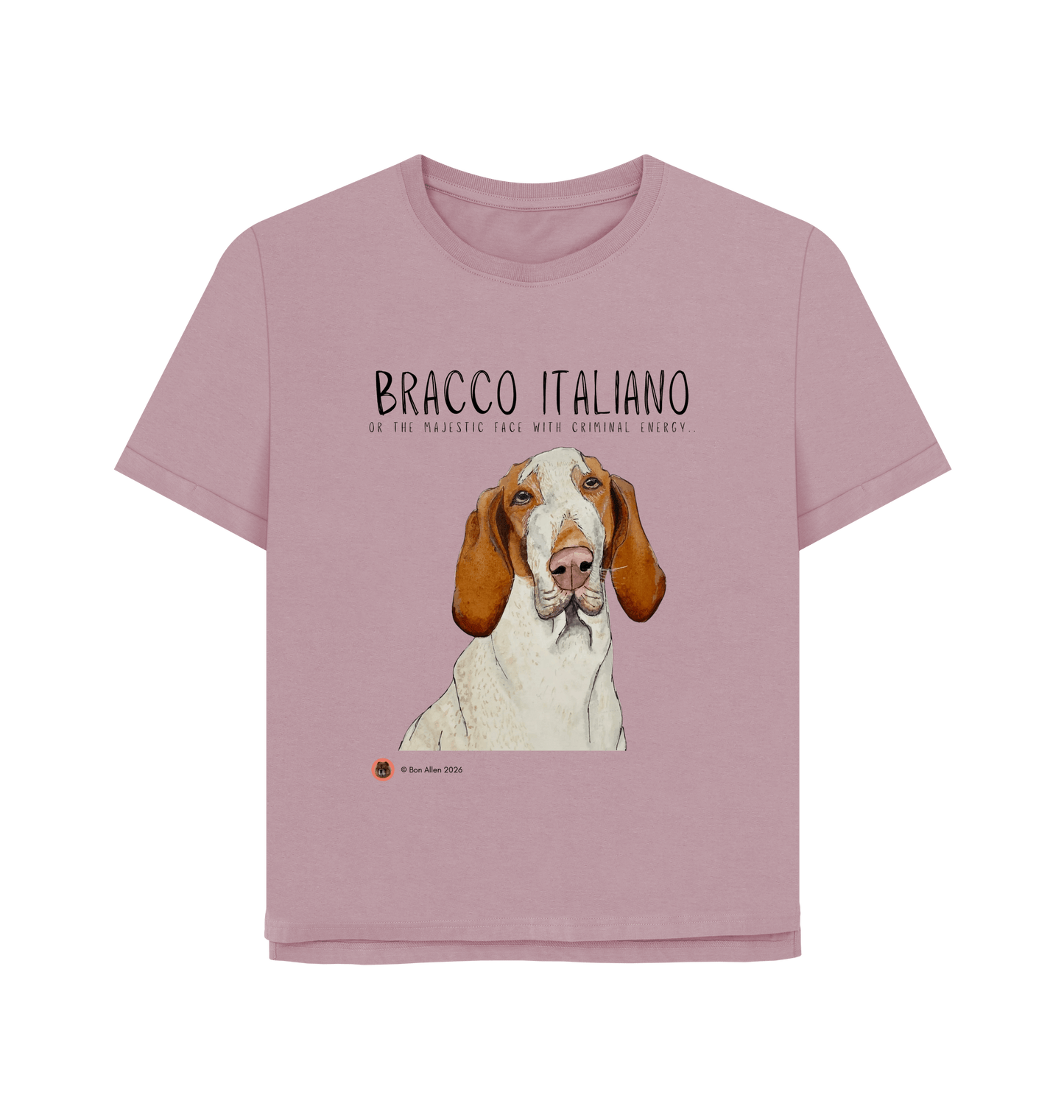 Mauve Printed T-shirt Front