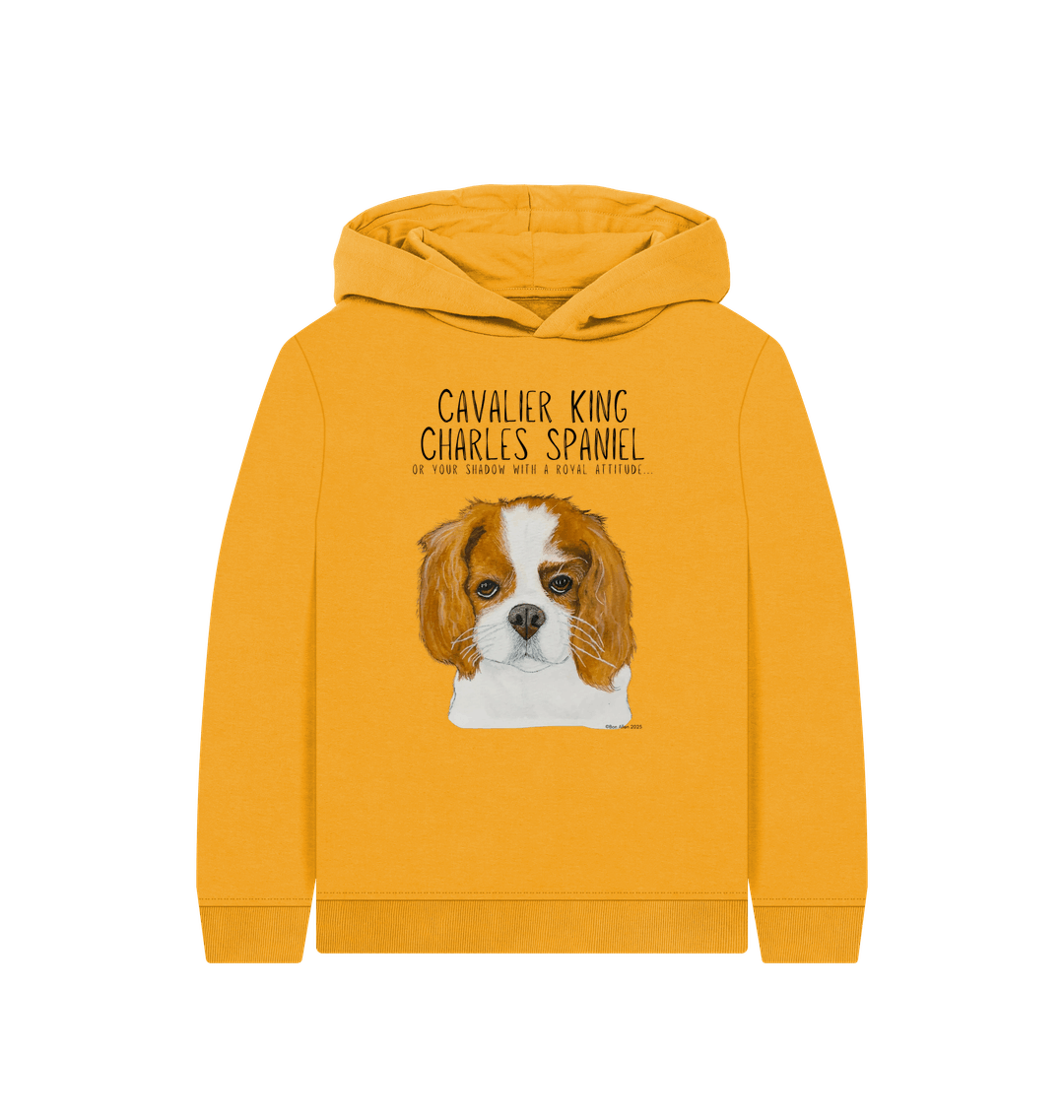 Mustard Printed Kids Hoodie