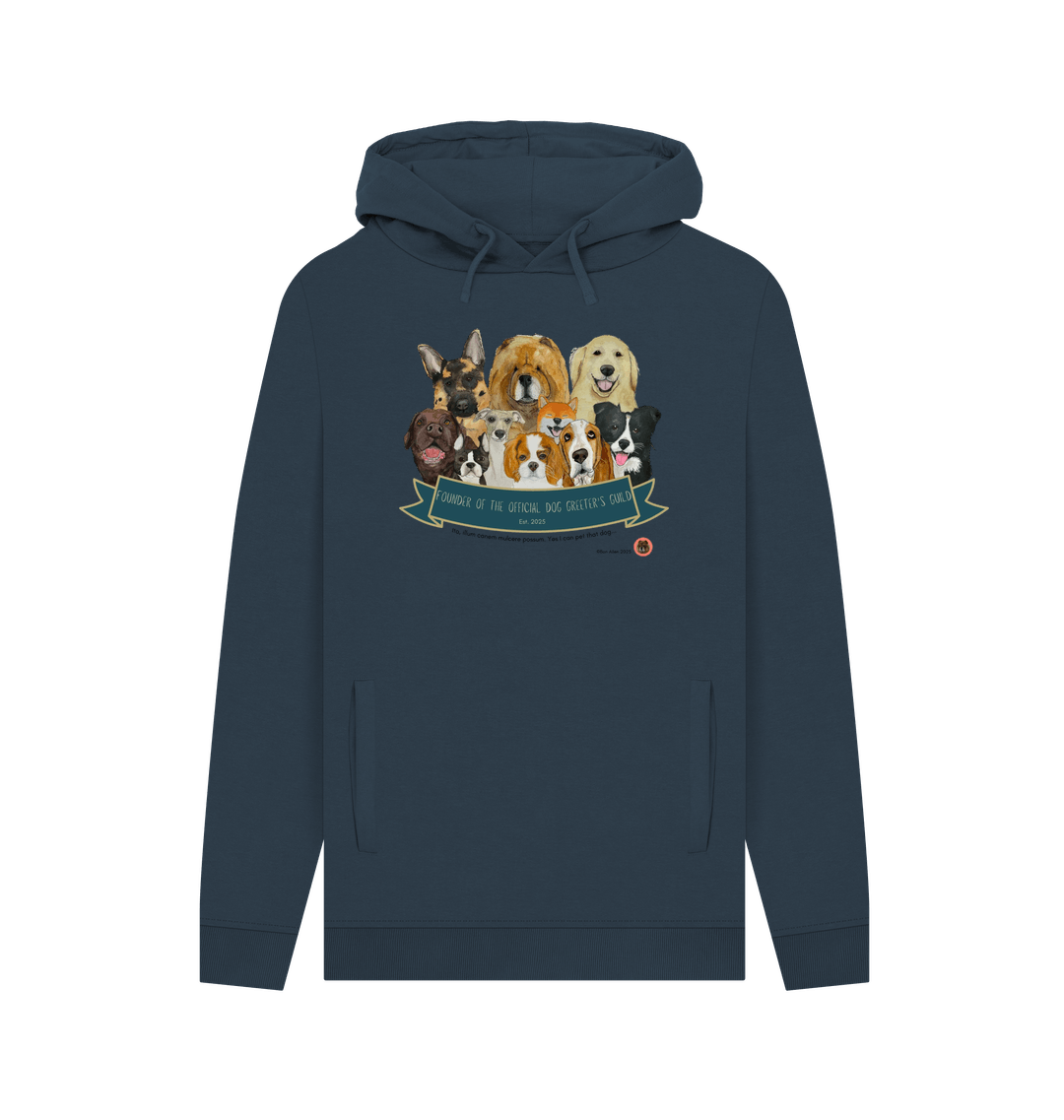 Navy Printed Hoody Front