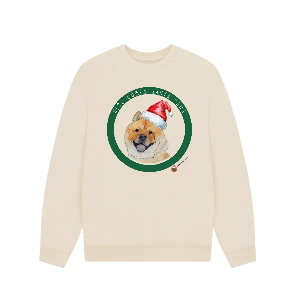 Here Comes Santa Paws Adult Oversized Sweatshirt