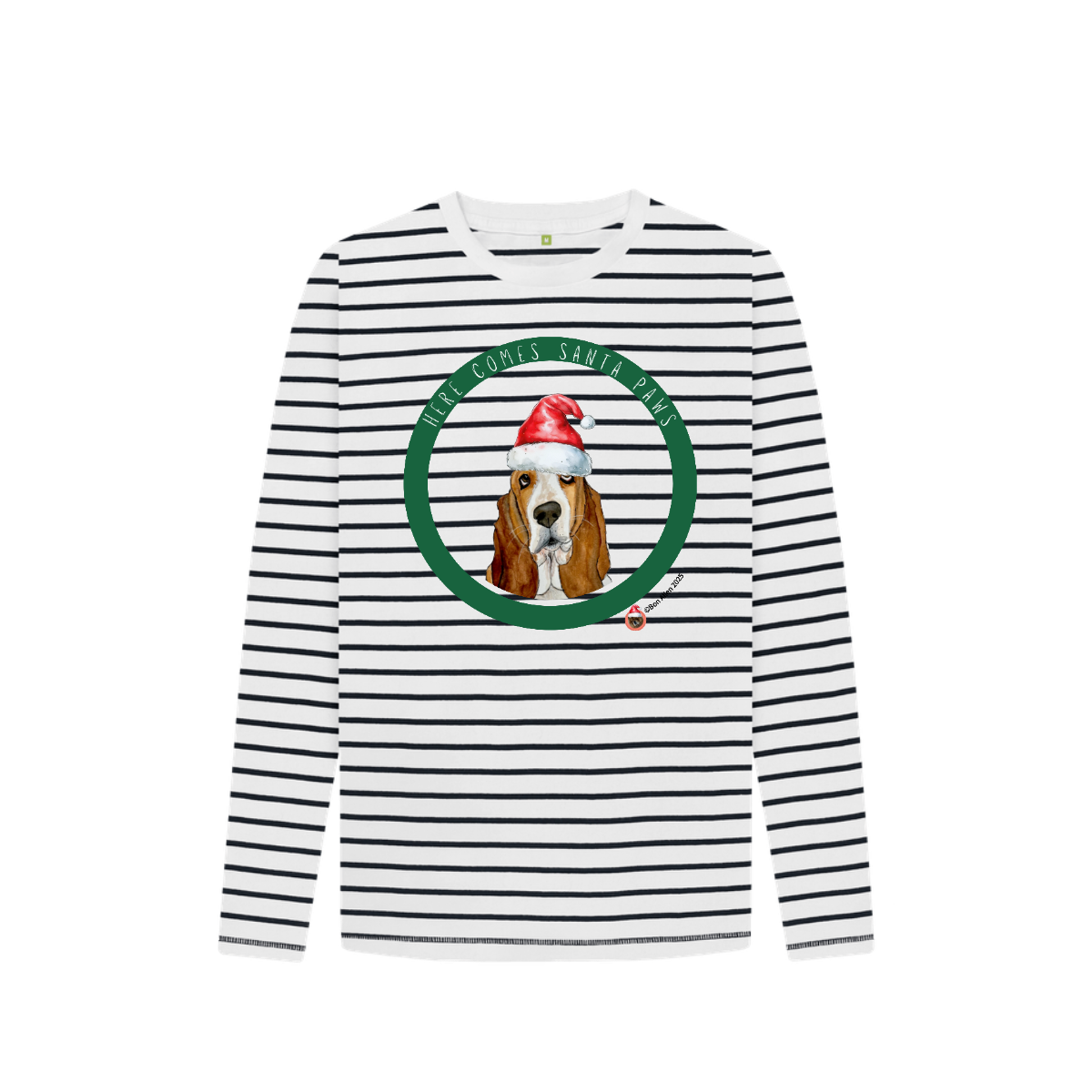 Here Comes Santa Paws Christmas Breton Top Childs