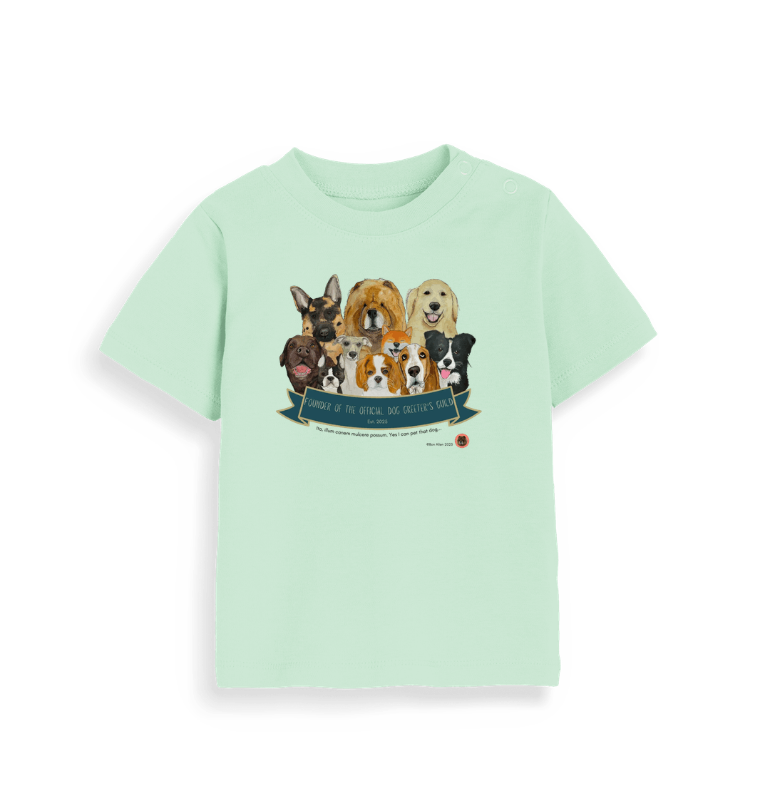 Mint Printed Kids T-Shirt Front