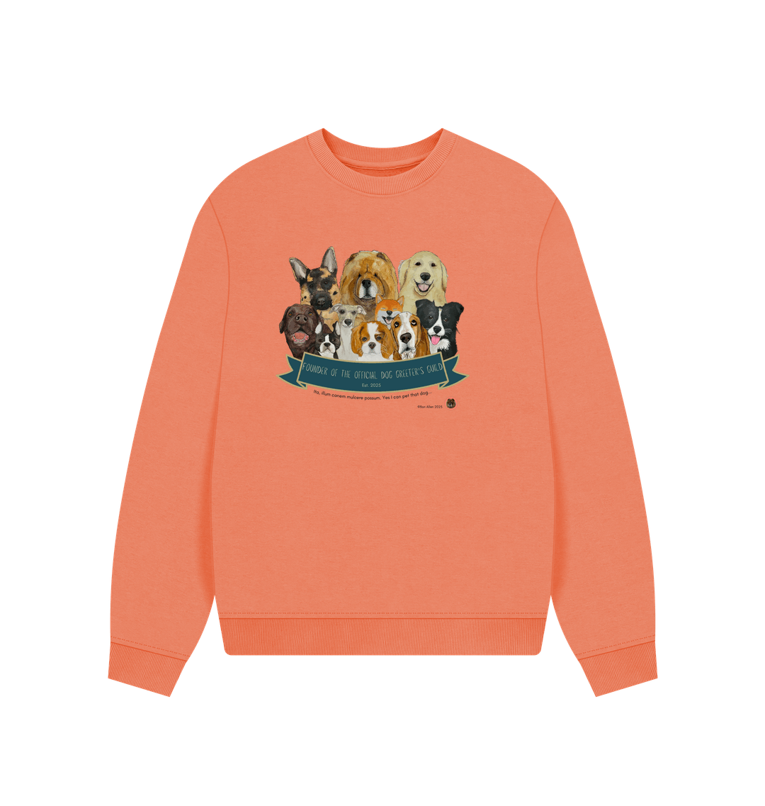 Apricot Printed Sweater Front