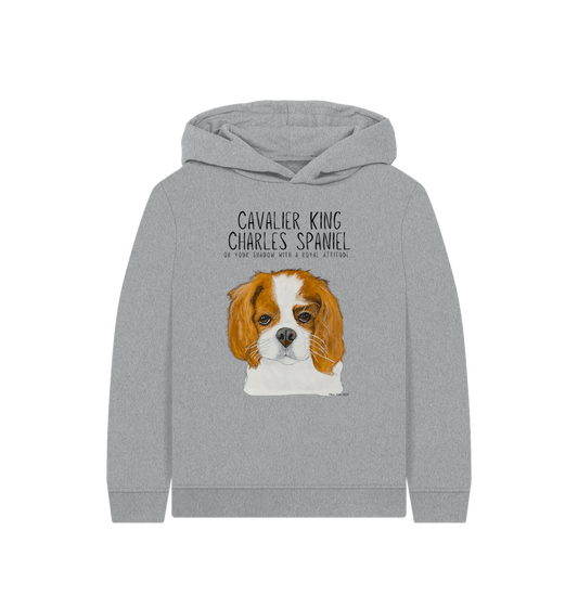 Athletic Grey Printed Kids Hoodie