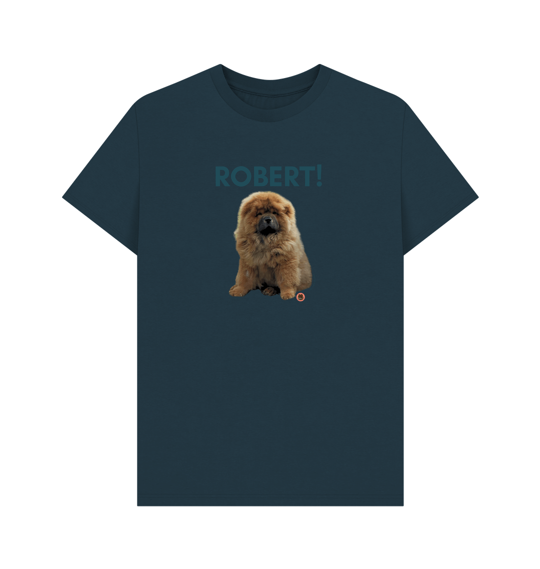 Denim Blue Printed T-shirt Front
