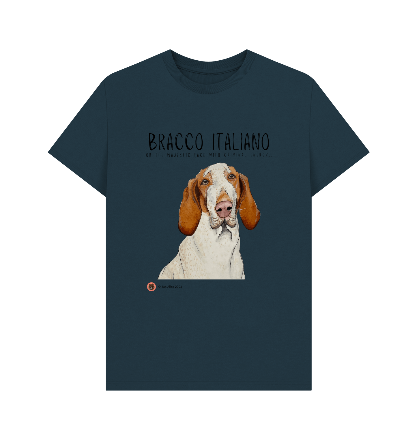 Denim Blue Printed T-shirt Front